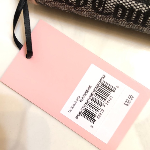 Juicy Couture Black Beige Spring Fling MultiCompartment Bifold Wallet NWT - Picture 7 of 16